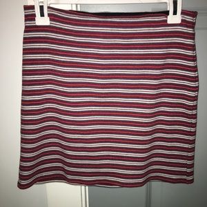 Striped mini skirt